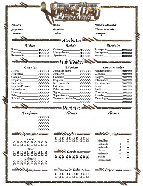 Hoja de personaje genérica H20.pdf - Adobe Acrobat Reader DC